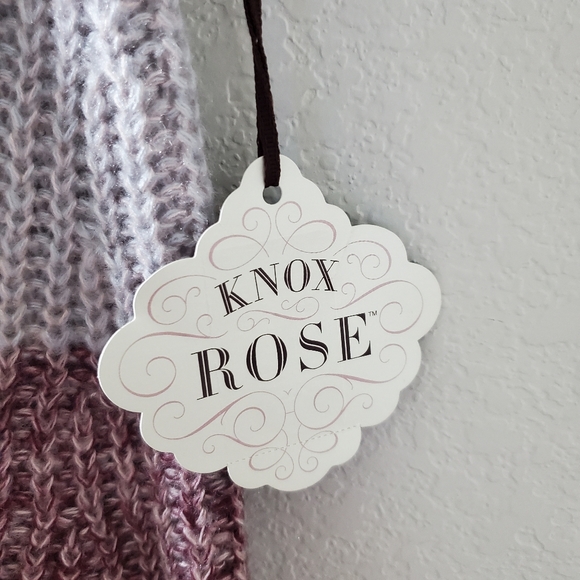 Knox Rose burgundy cowlneck cable knit sweater NWT - Picture 9 of 9